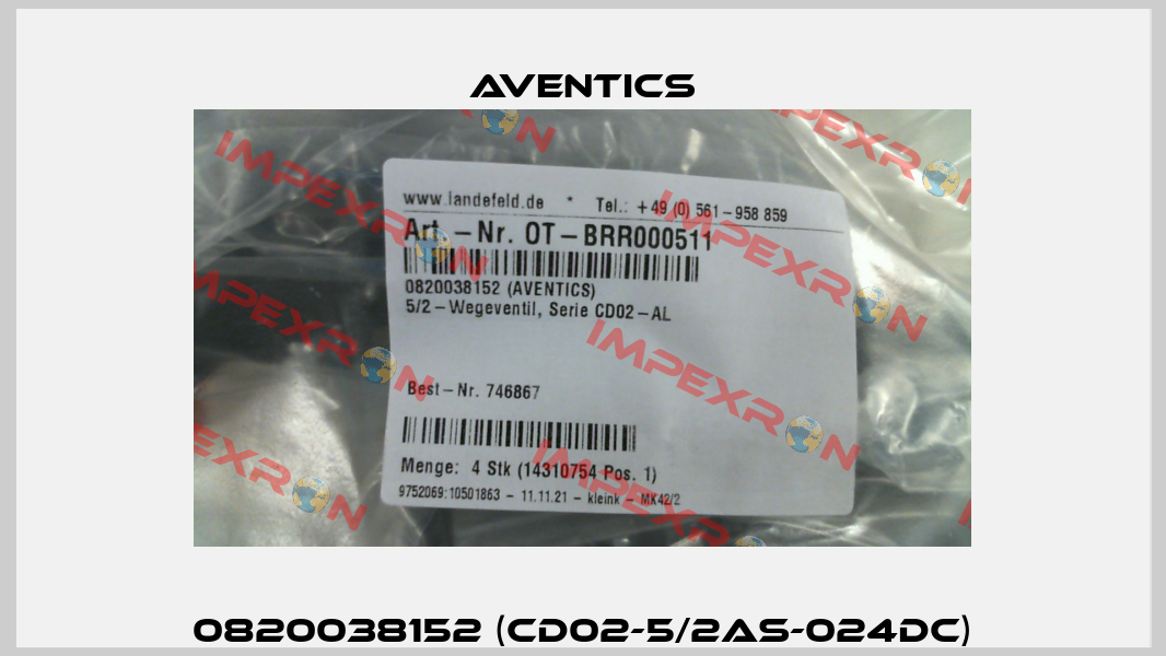 0820038152 (CD02-5/2AS-024DC) Aventics