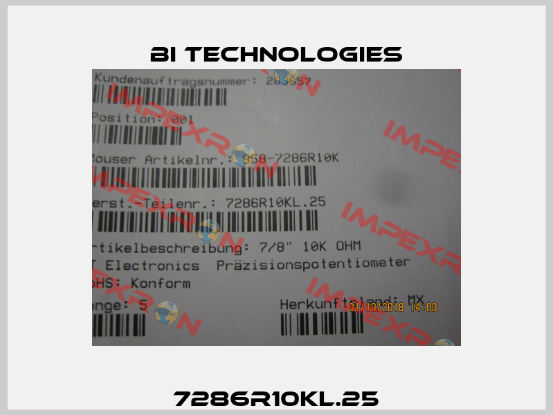 7286R10KL.25 BI Technologies