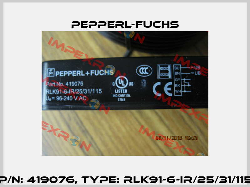 p/n: 419076, Type: RLK91-6-IR/25/31/115 Pepperl-Fuchs
